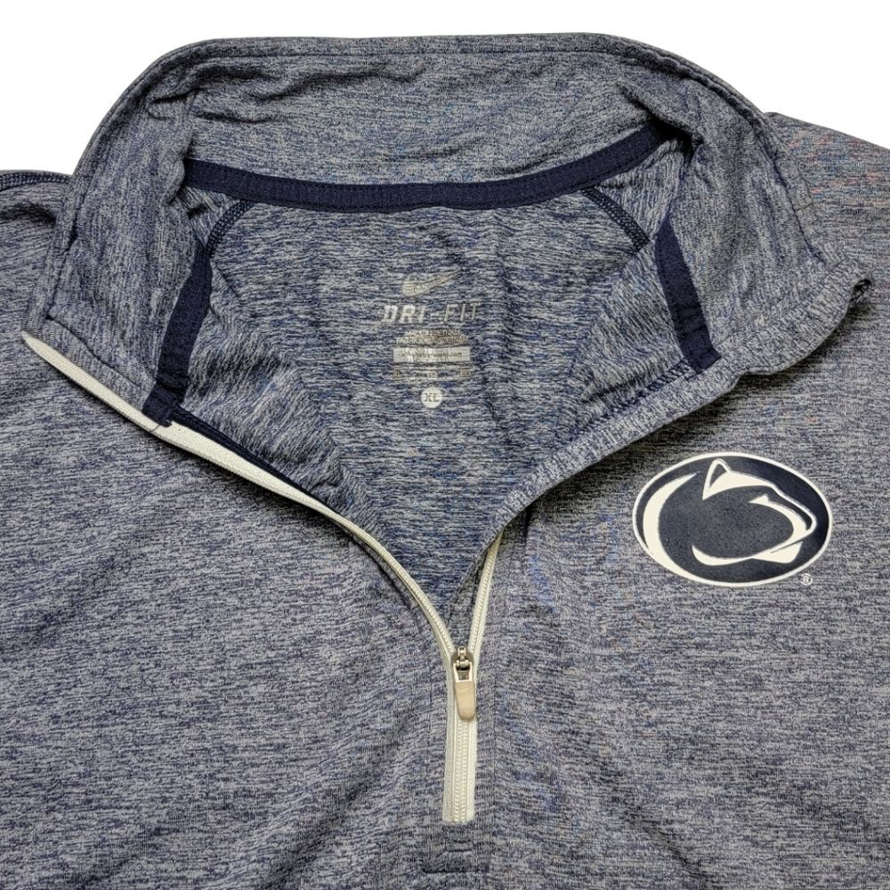 Nike Penn State Heathered Blue Long Sleeve Quarter Zip Pullover XL - Picture 6 of 9